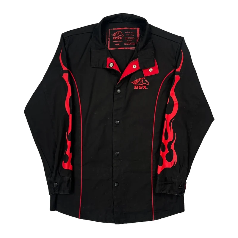 Flames Bsx Graphic Shirt - Small Black Cotton