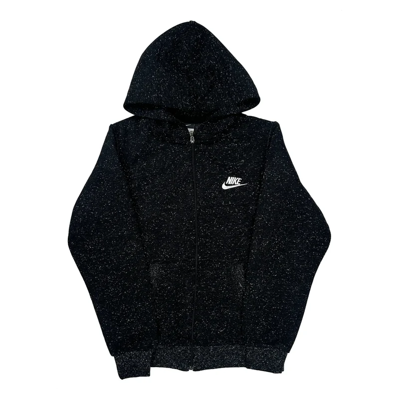Nike Hoodie - Large Black Cotton Blend