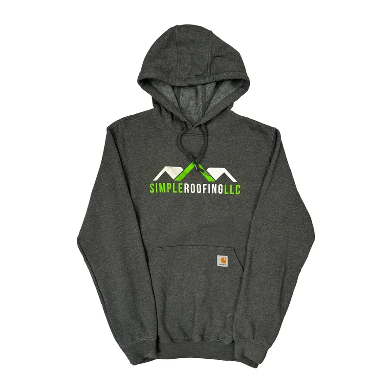 Carhartt Hoodie - Small Grey Cotton Blend
