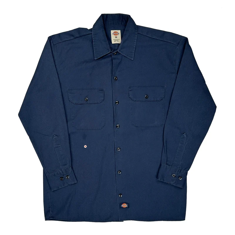 Dickies Shirt - Medium Blue Polyester Blend