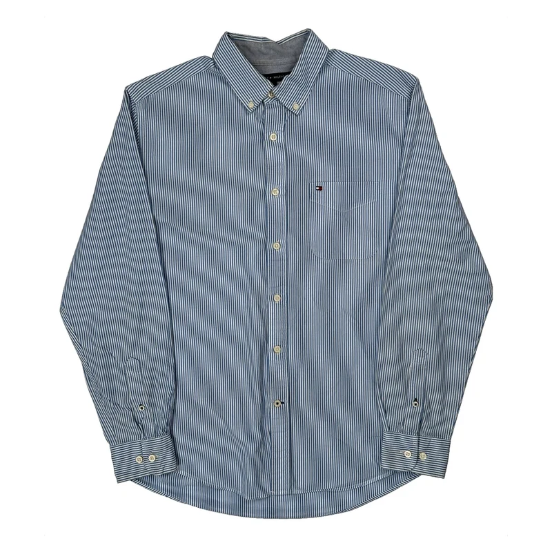 Tommy Hilfiger Striped Shirt - Medium Blue Cotton