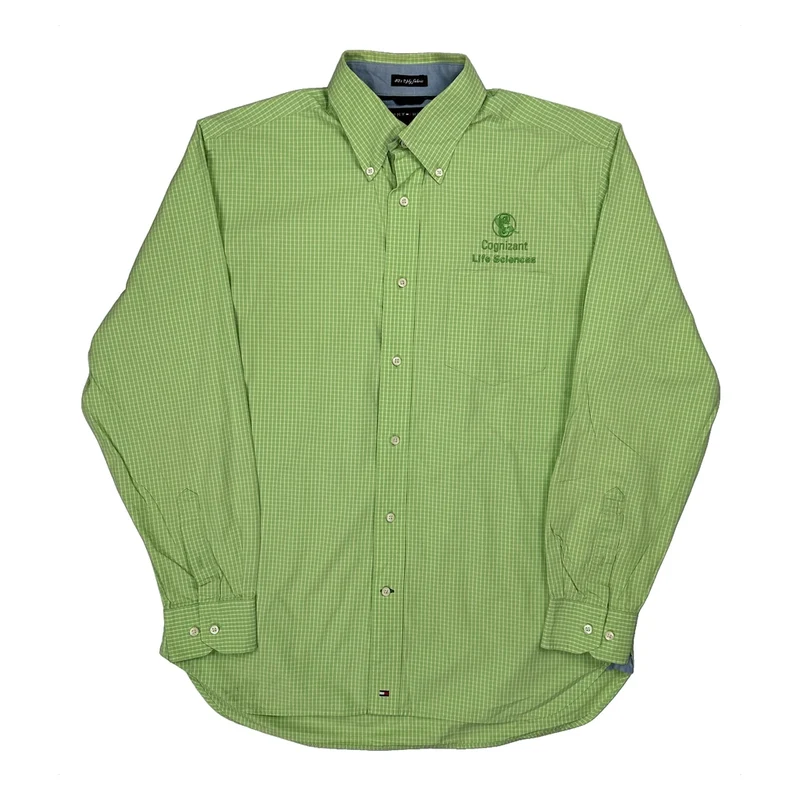 Tommy Hilfiger Checked Shirt - Medium Green Cotton