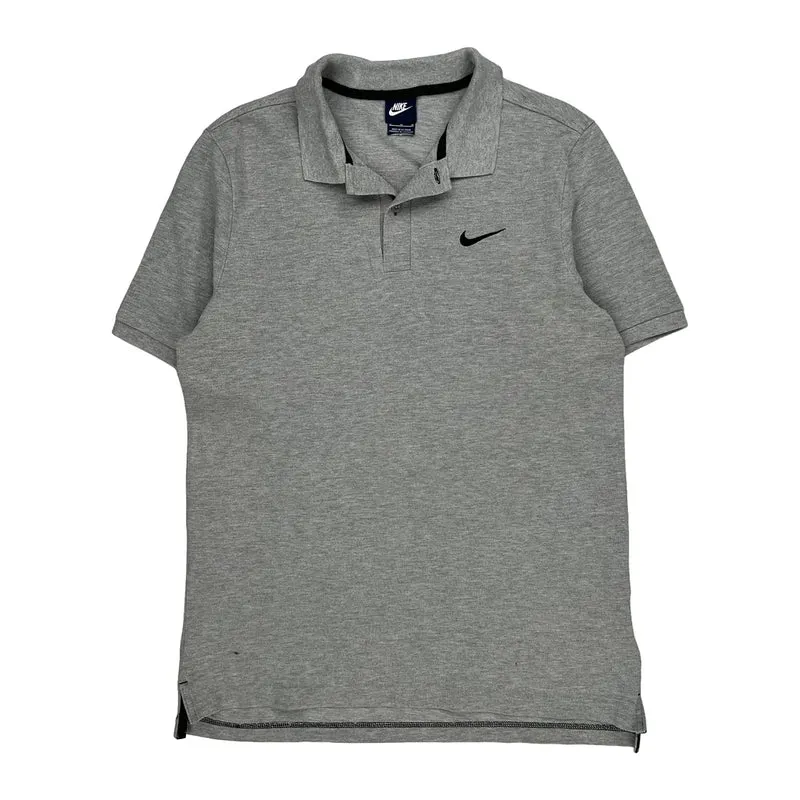 Nike Polo Shirt - Medium Grey Cotton