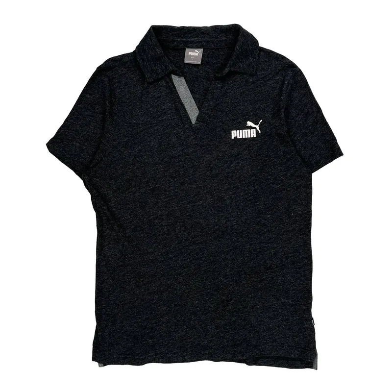 Puma Polo Shirt - Small Black Cotton Blend