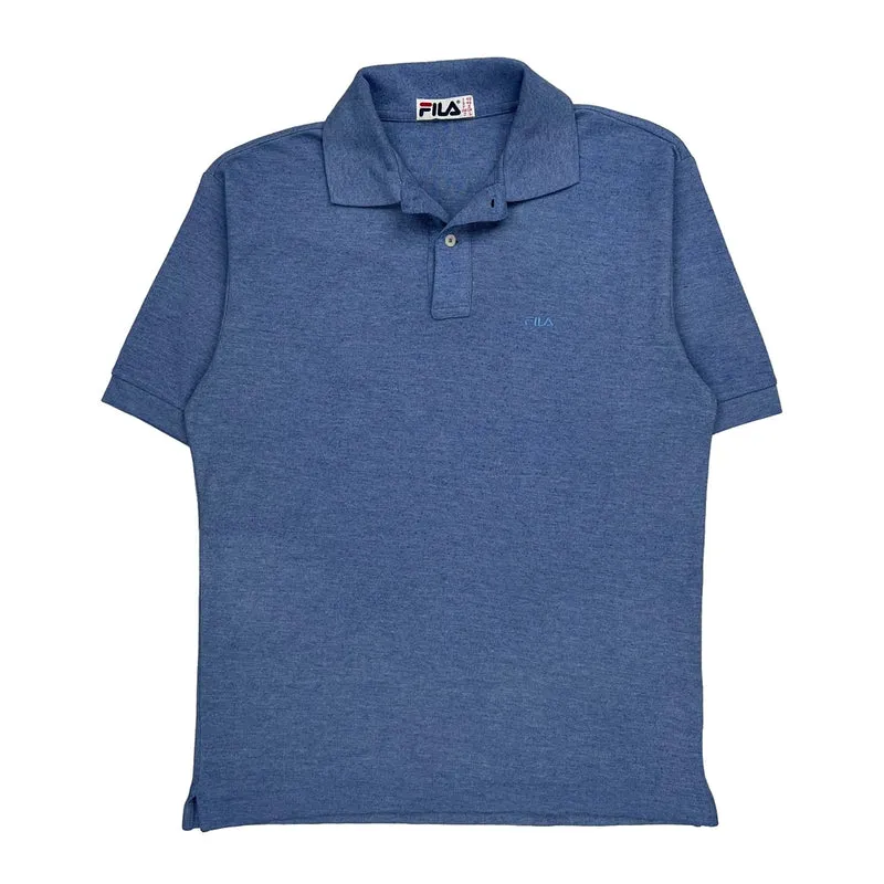 Fila Polo Shirt - Small Blue Cotton