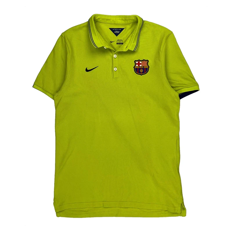 Fc Barcelona Nike Football Polo Shirt - Medium Yellow Cotton