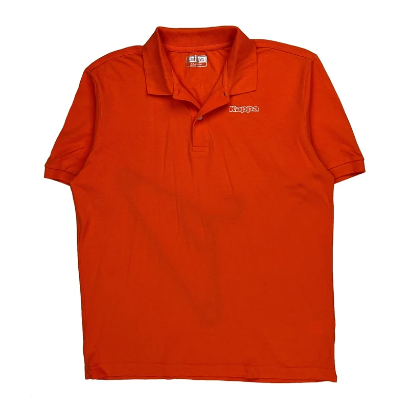 Kappa Polo Shirt - XL Orange Cotton