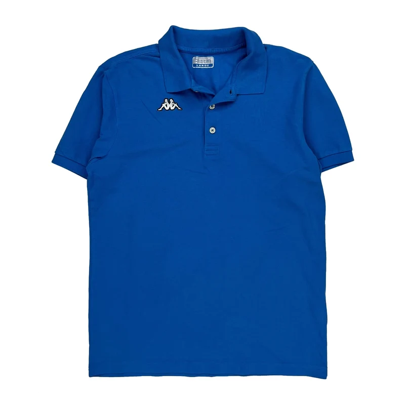 Kappa Polo Shirt - Large Blue Cotton
