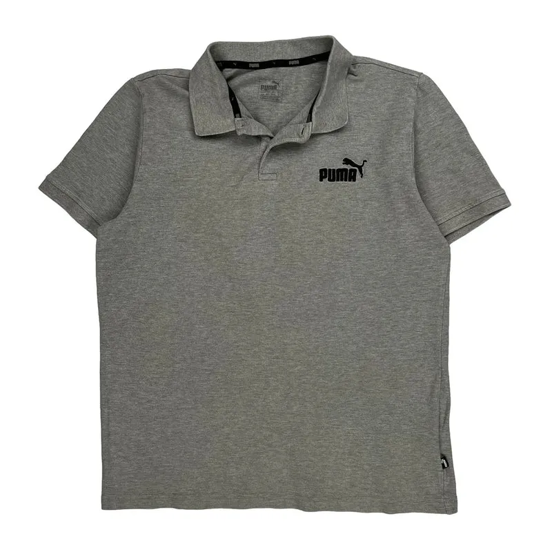 Puma Polo Shirt - Medium Grey Cotton