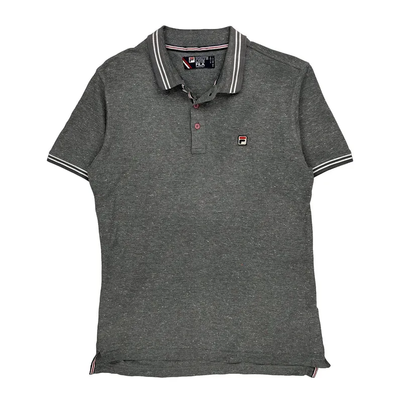Fila Polo Shirt - Medium Grey Cotton Blend