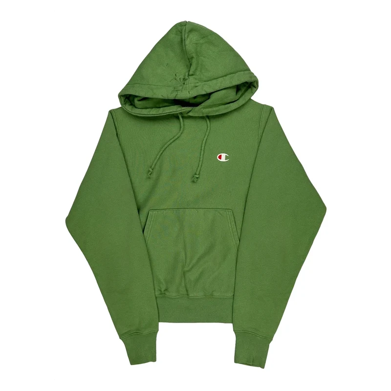Reverse Weave Champion Hoodie - XS Green Cotton