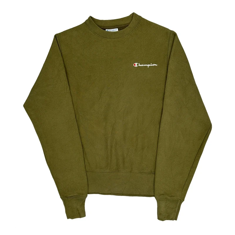 Reverse Weave Champion Sweatshirt - XS Green Cotton