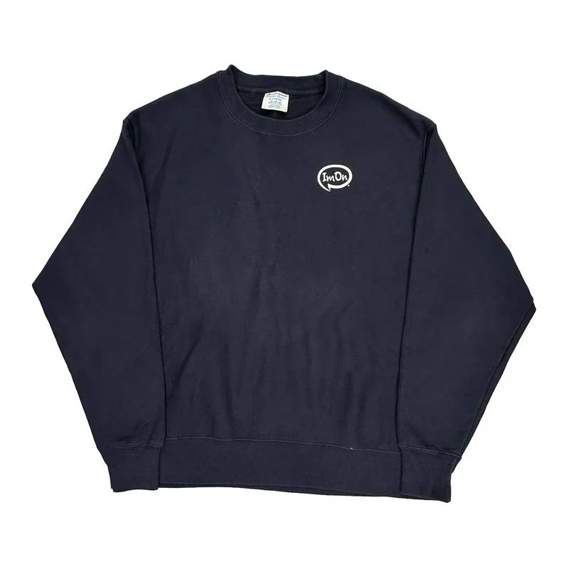 Reverse Weave Champion Sweatshirt - XL Navy Cotton
