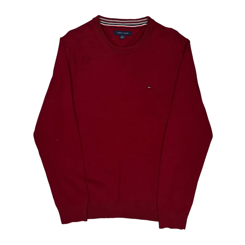 Tommy Hilfiger Sweater - Large Red Cotton