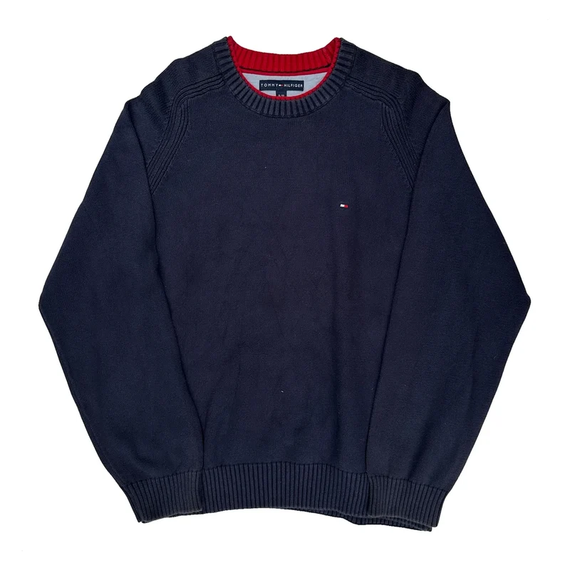 Tommy Hilfiger Sweater - XL Navy Cotton