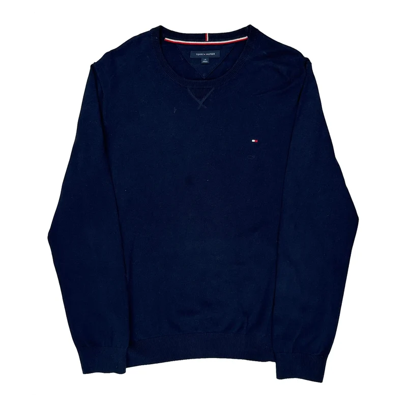 Tommy Hilfiger Sweater - Large Navy Cotton