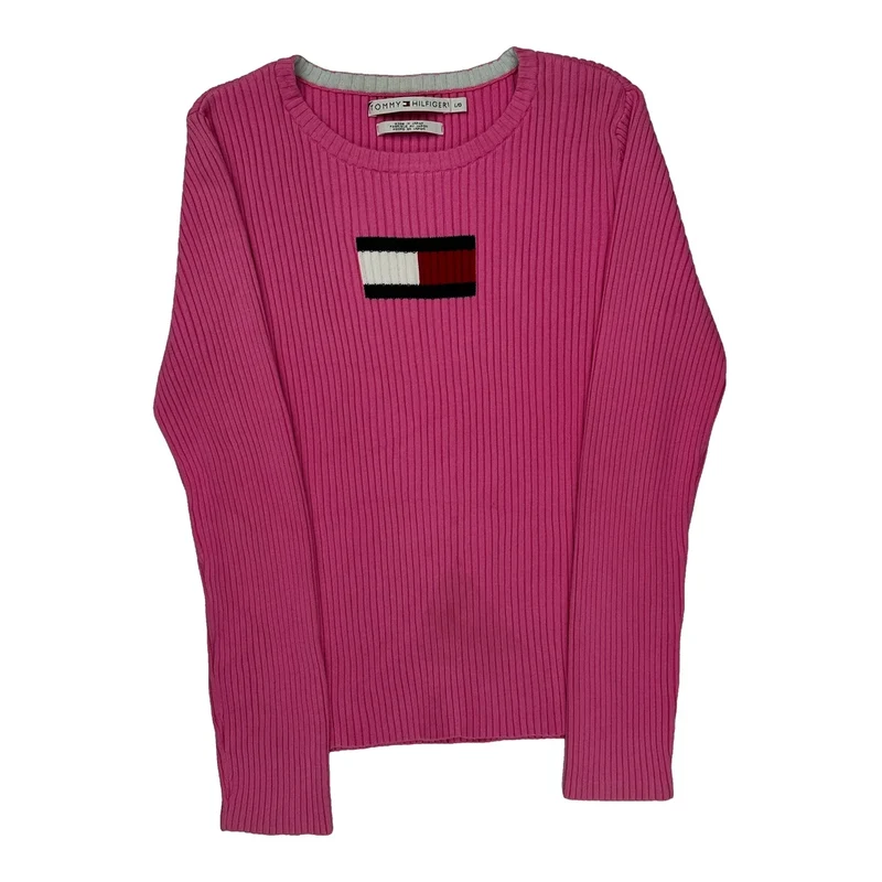 Tommy Hilfiger Sweater - Large Pink Cotton