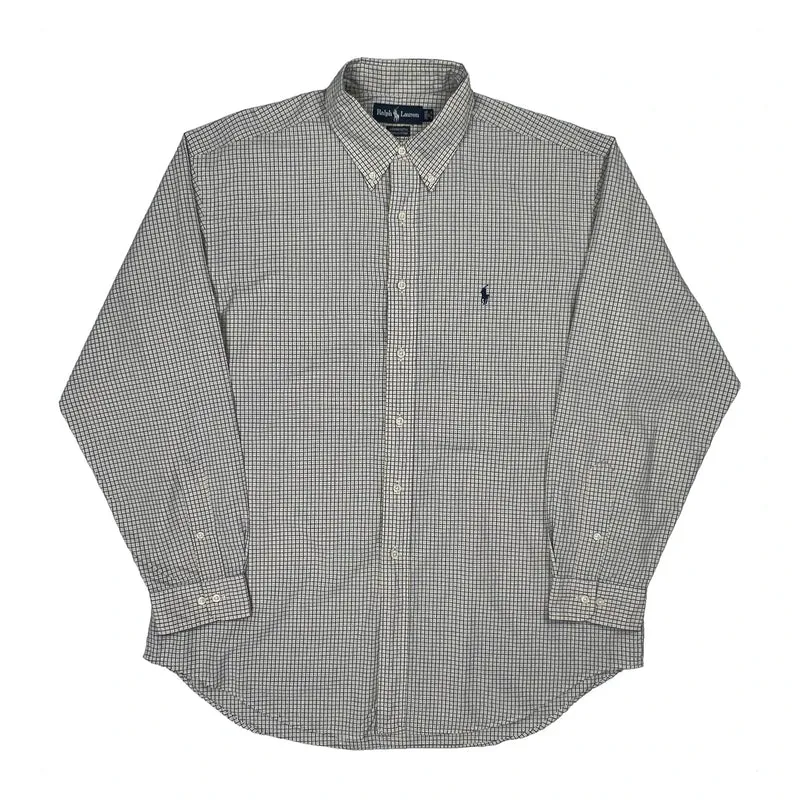 Ralph Lauren Checked Shirt - XL Grey Cotton