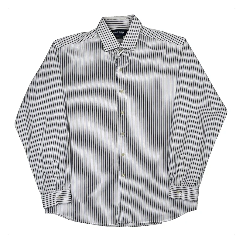 Polo By Ralph Lauren Striped Shirt - XL White Cotton