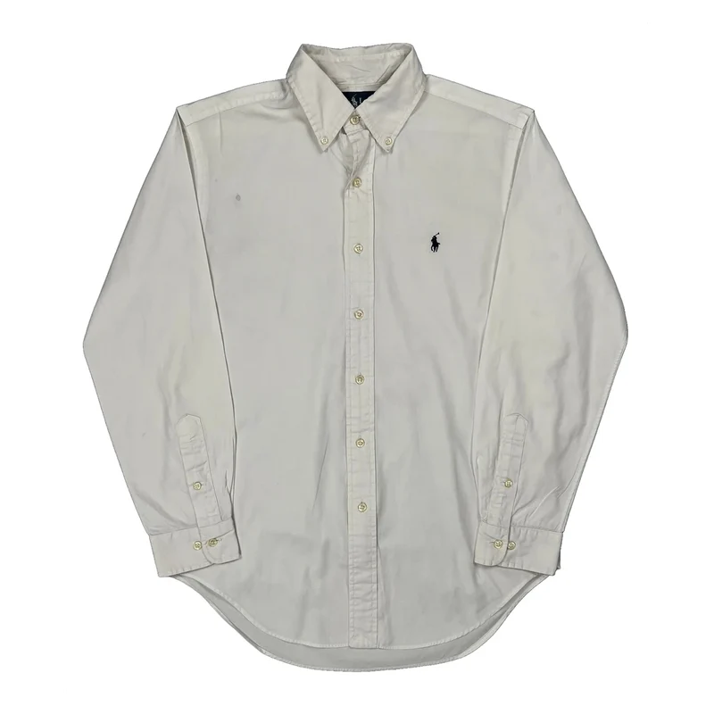 Ralph Lauren Shirt - Medium White Cotton
