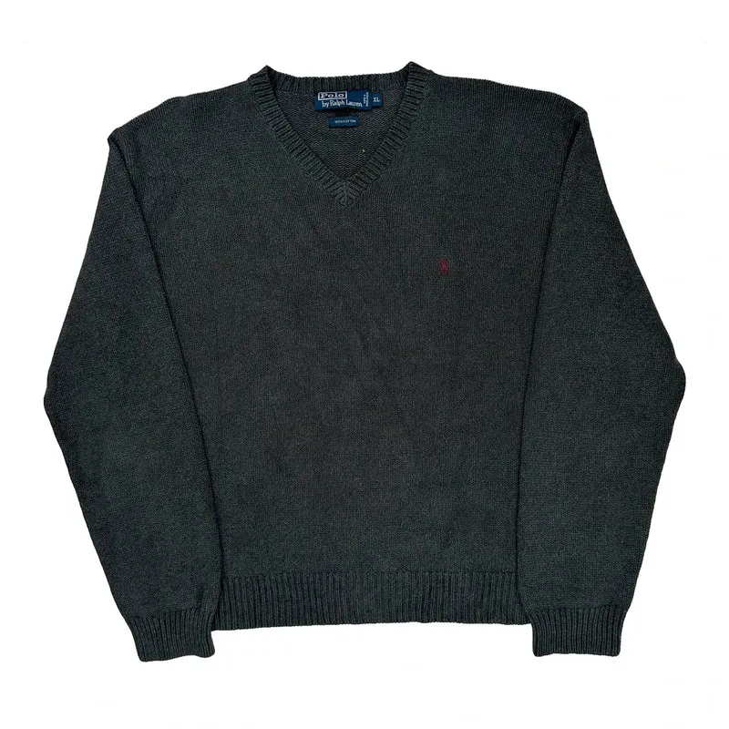 Polo By Ralph Lauren Sweater - XL Gray Cotton