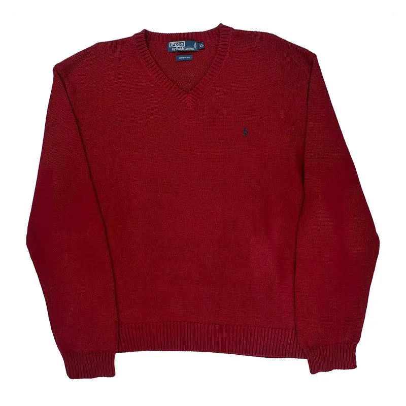 Polo By Ralph Lauren Sweater - XL Red Cotton