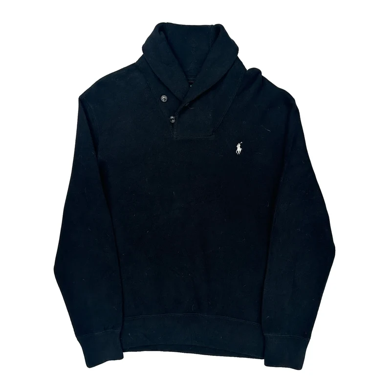 Polo By Ralph Lauren Sweater - Medium Black Cotton