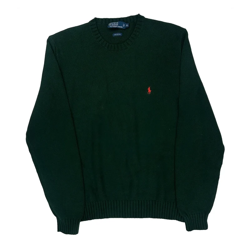 Polo By Ralph Lauren Sweater - XL Green Cotton