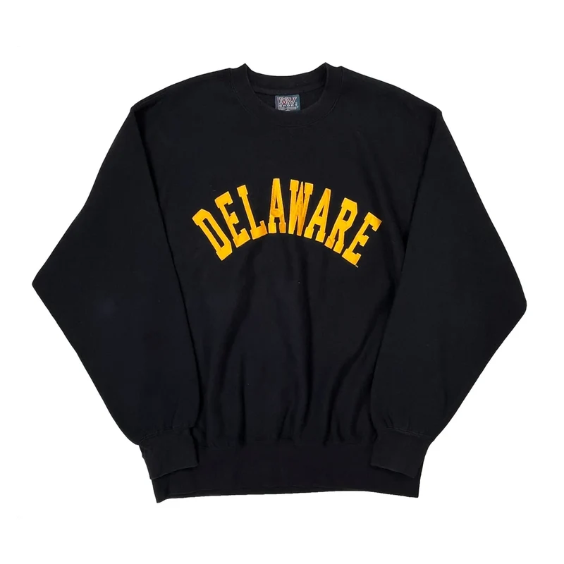 Delaware Mv Sport College Sweatshirt - XL Black Cotton Blend
