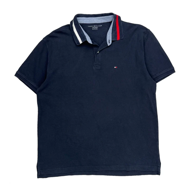 Tommy Hilfiger Polo Shirt - XL Navy Cotton