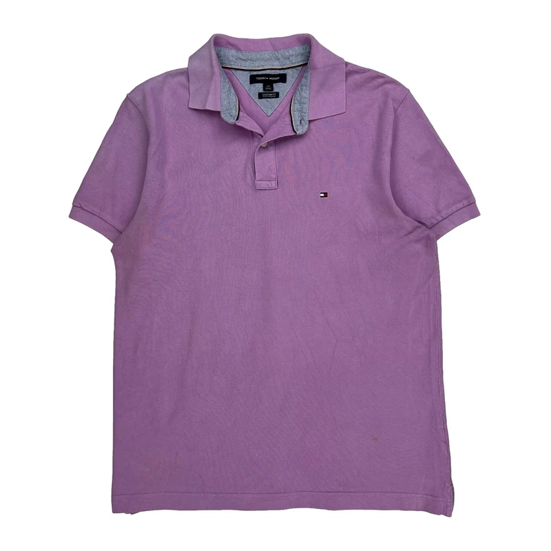 Tommy Hilfiger Polo Shirt - Large Purple Cotton
