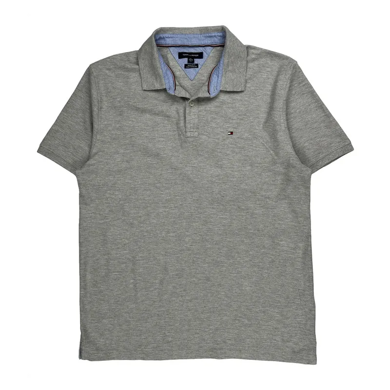 Tommy Hilfiger Polo Shirt - XL Grey Cotton