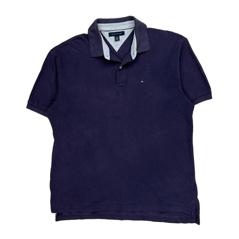 Tommy Hilfiger Polo Shirt - XL Navy Cotton