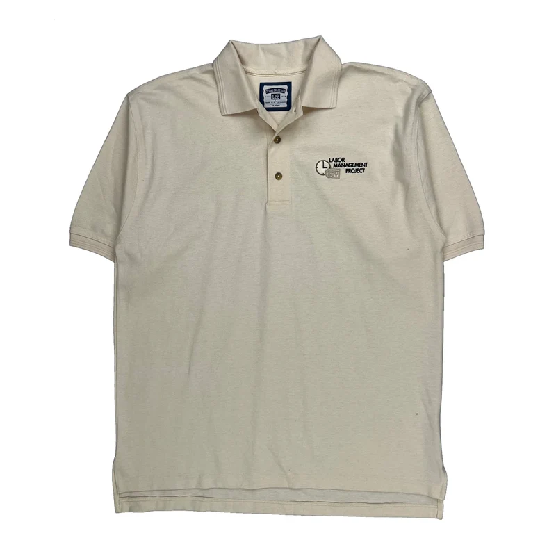 Lee Polo Shirt - Large Cream Cotton