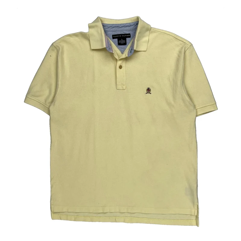 Tommy Hilfiger Polo Shirt - Large Yellow Cotton