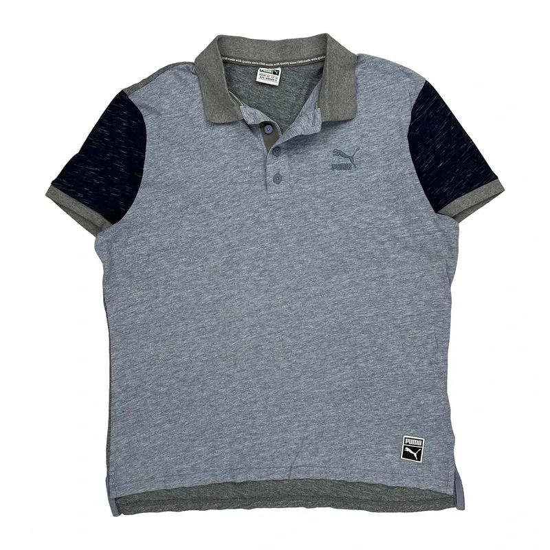 Puma Polo Shirt - XL Grey Cotton Blend