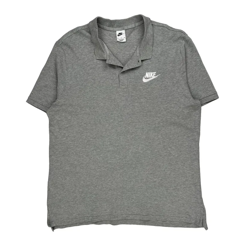 Nike Polo Shirt - XL Grey Cotton
