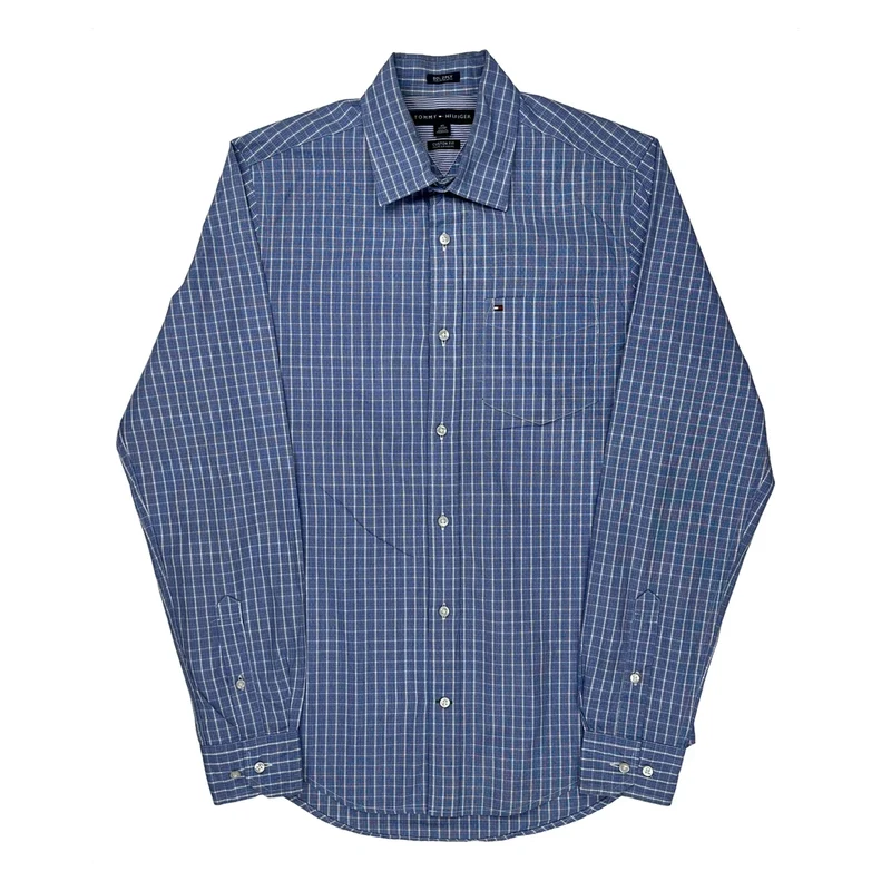 Tommy Hilfiger Checked Shirt - XS Blue Cotton