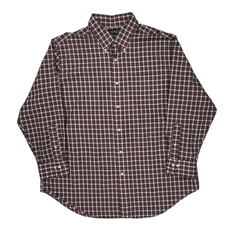 Ralph Lauren Checked Shirt - XL Red Cotton