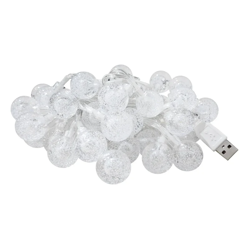WHS Blackdeer 2.3cm Crystal Bubble String Light USB 5m