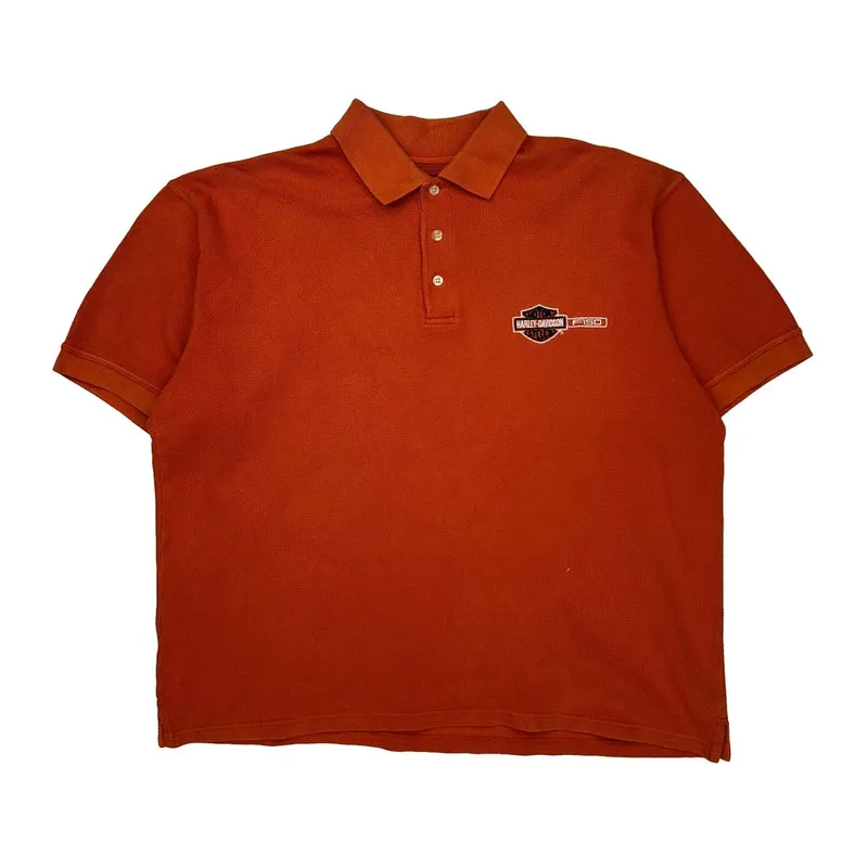 F-150 Harley Davidson Polo Shirt - Large Orange Cotton