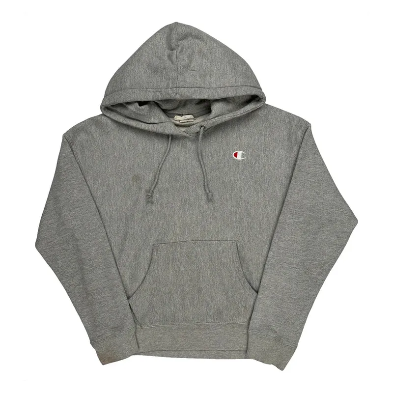 Reverse Weave Champion Hoodie - Medium Grey Cotton Blend