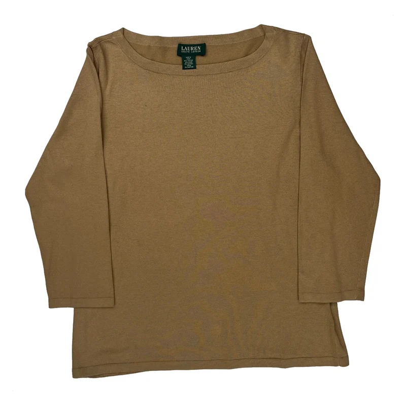 Ralph Lauren Sweater - No Size Beige Silk Blend
