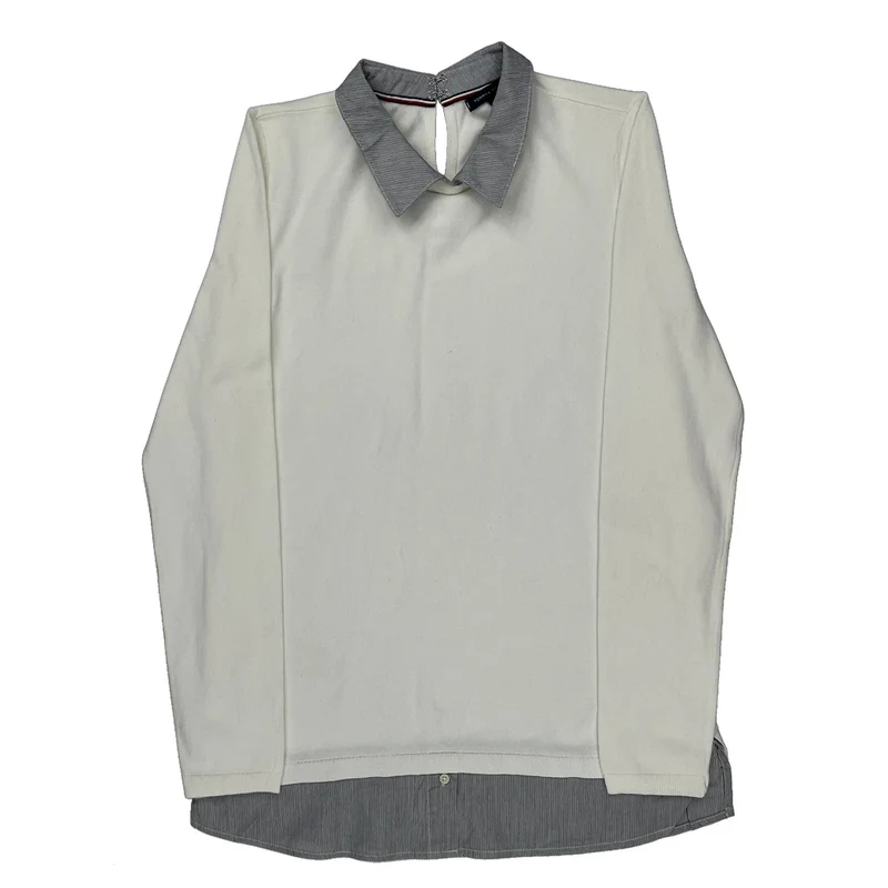 Tommy Hilfiger Sweater - Small White Cotton
