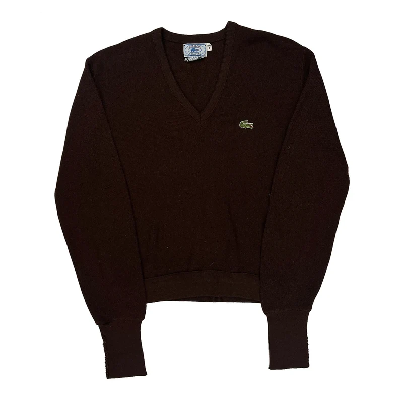 Lacoste Sweater - Small Brown Cotton
