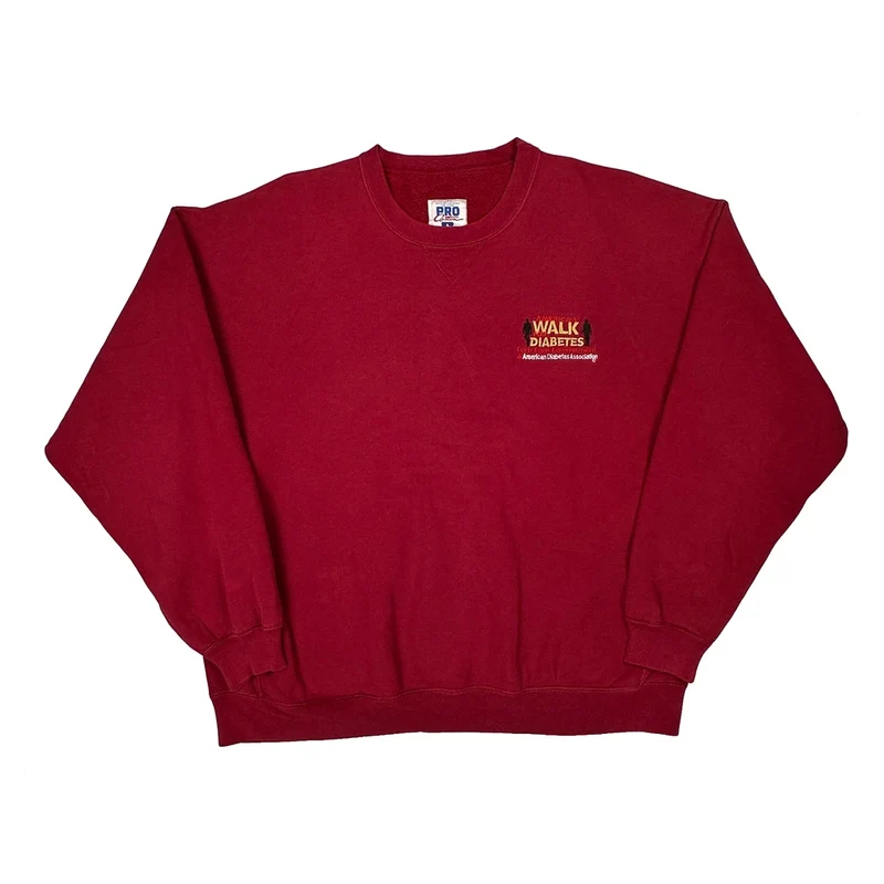 Made In USA Russell Athletic Sweatshirt - 2XL Red Cotton Blend