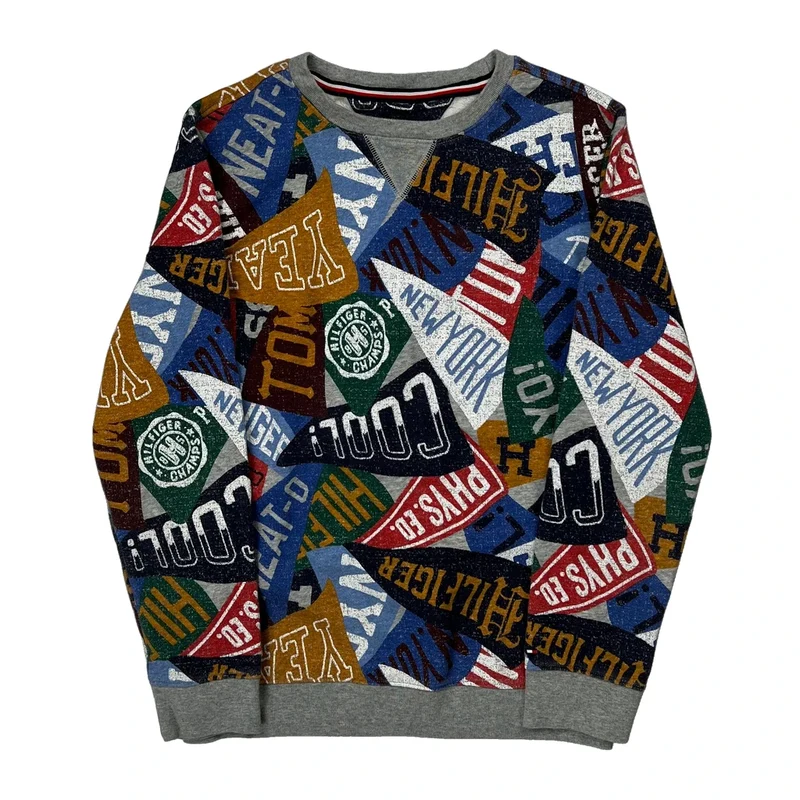 Tommy Hilfiger Sweatshirt - Large Multicoloured Cotton
