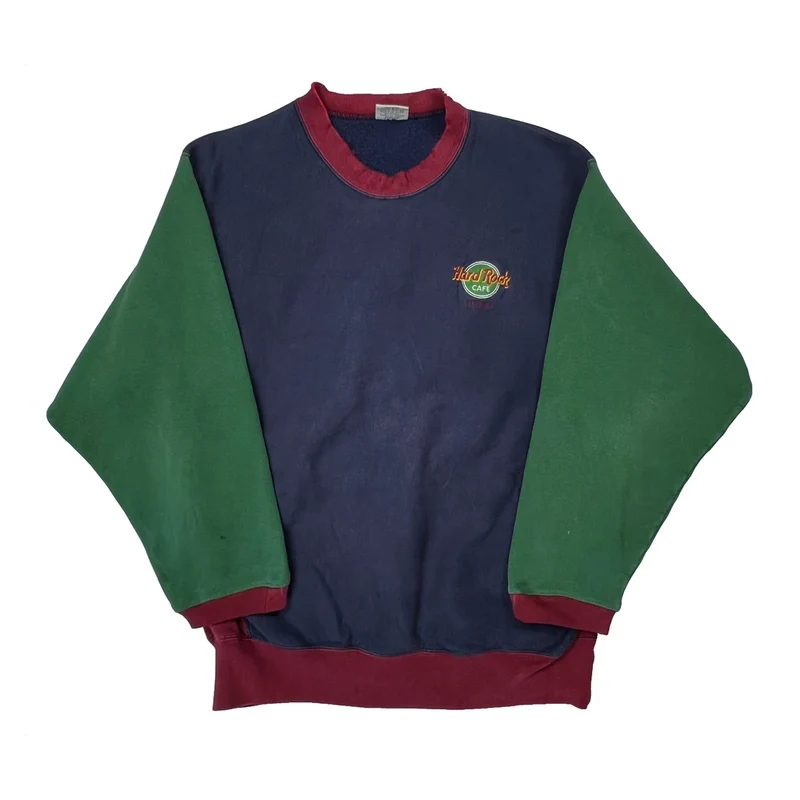 Hard Rock Cafe Graphic Sweatshirt - Large Multicoloured Cotton