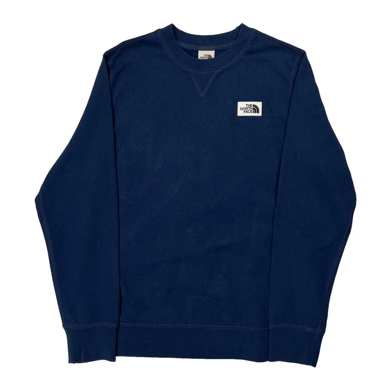 The North Face Sweatshirt - Large Blue Cotton