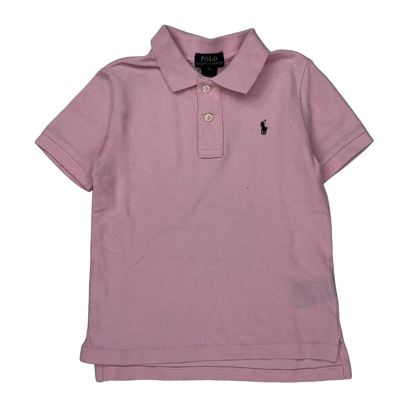 Age 5 Polo By Ralph Lauren Polo Shirt - XS Pink Cotton